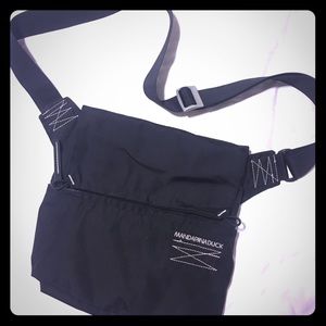 Authentic Black Mandarina Duck Shoulder Bag